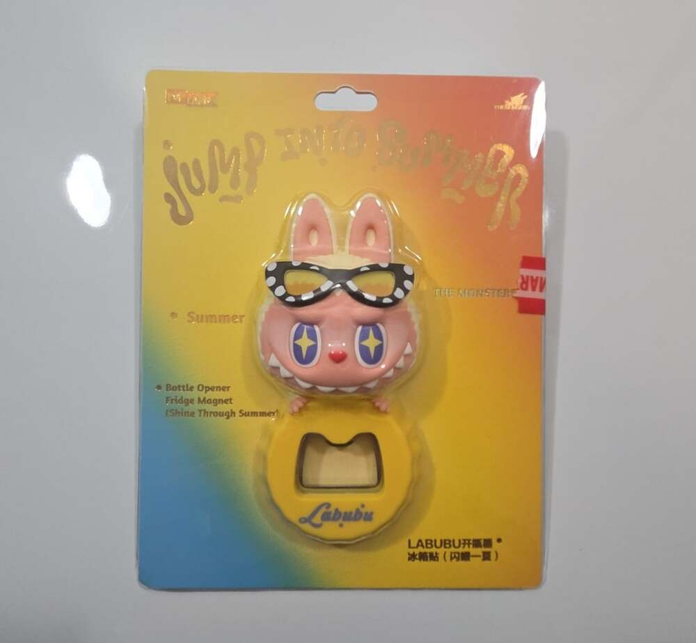 POP MART Labubu The Monsters Jump Into Summer Bottle Opener Fridge Magnet